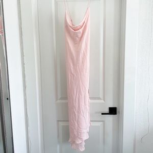 ASTR light pink midi dress with slit!